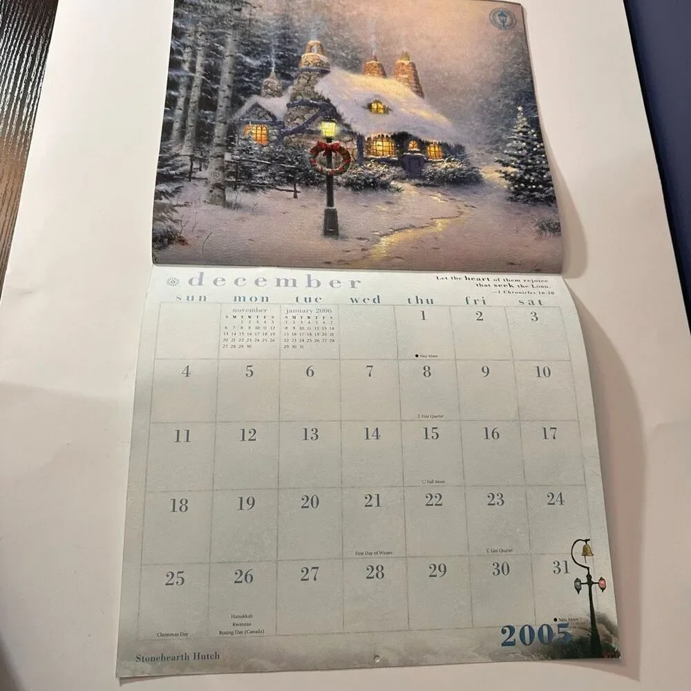 Thomas Kinkade Painter of Light Calendar with Scripture 2005 Wall Calendar